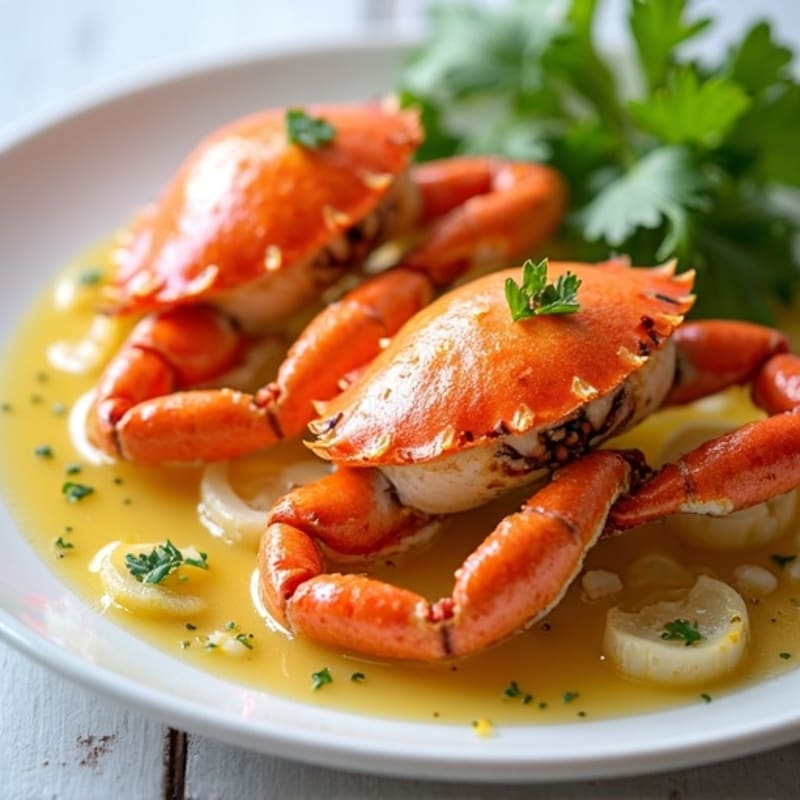 Garlic Butter Steamed Crab Legs