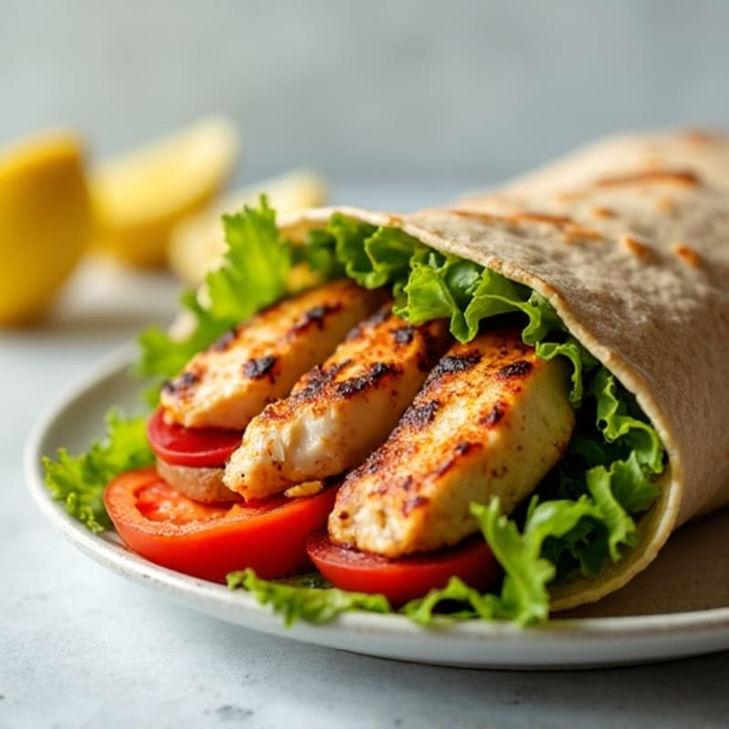 Fresh Grilled Chicken and Vegetable Wrap