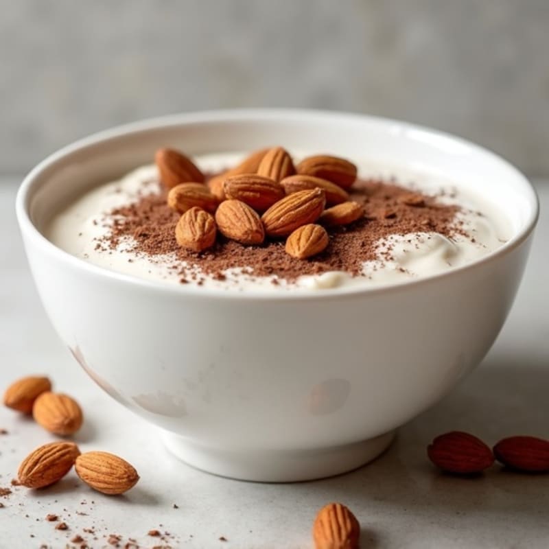 Silky Greek Yogurt Protein Pudding with Almonds