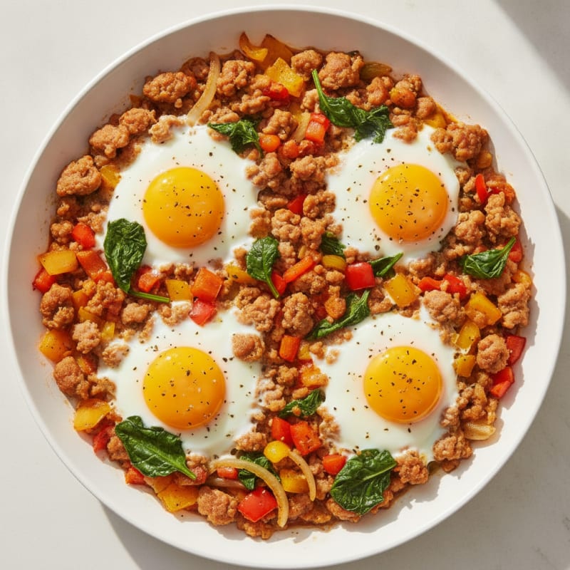 Savory Breakfast Egg and Sausage Skillet