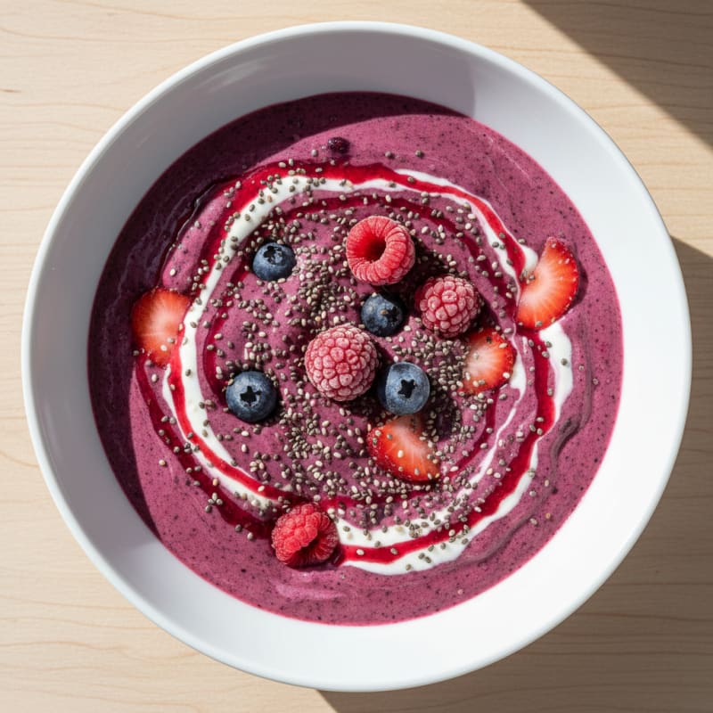 Creamy Berry Protein Smoothie with Greek Yogurt