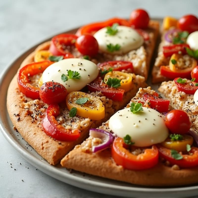 Sheet Pan Chicken Pizza with Roasted Vegetables