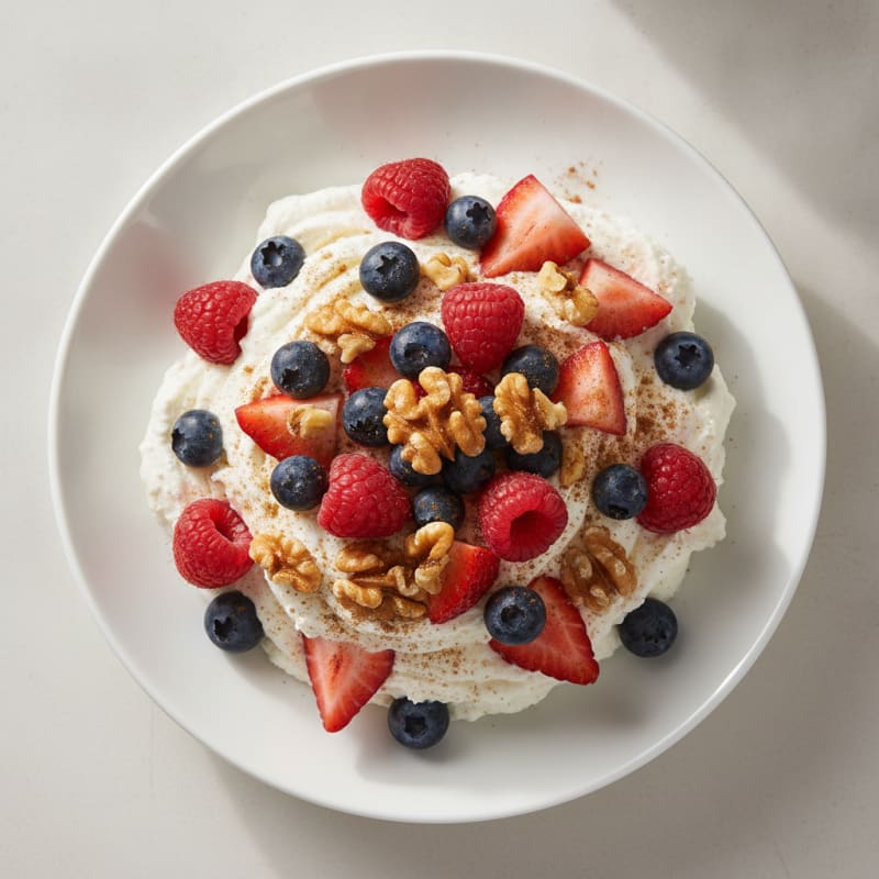 Greek Yogurt Protein Mousse with Berries