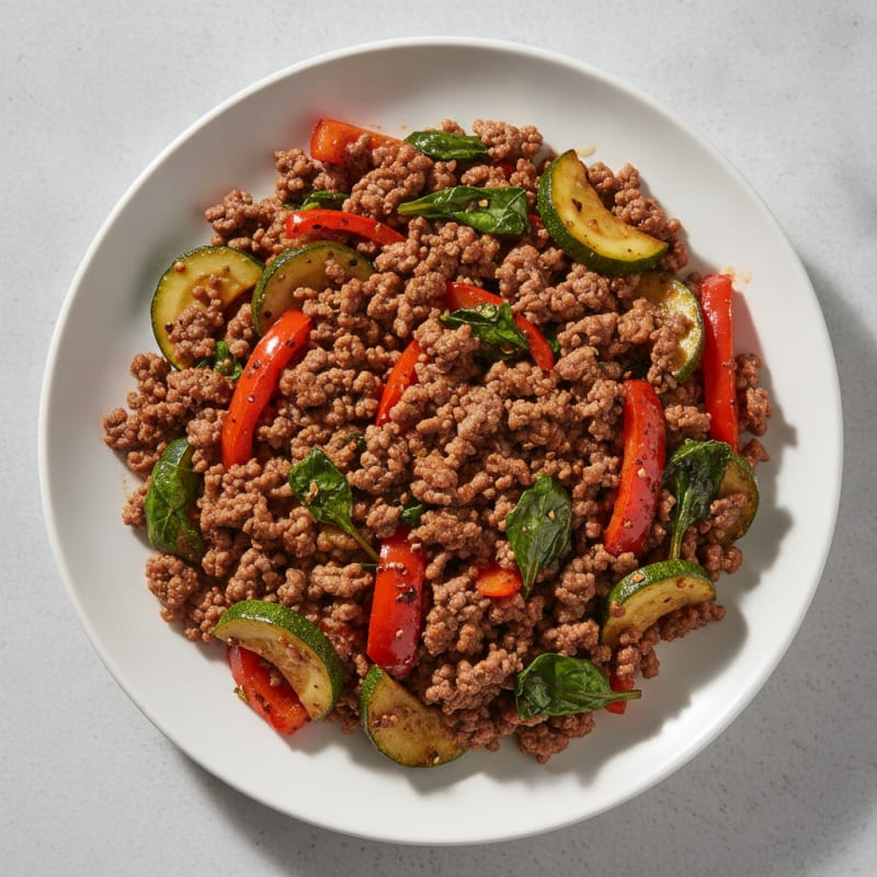 Savory Ground Beef and Vegetable Skillet