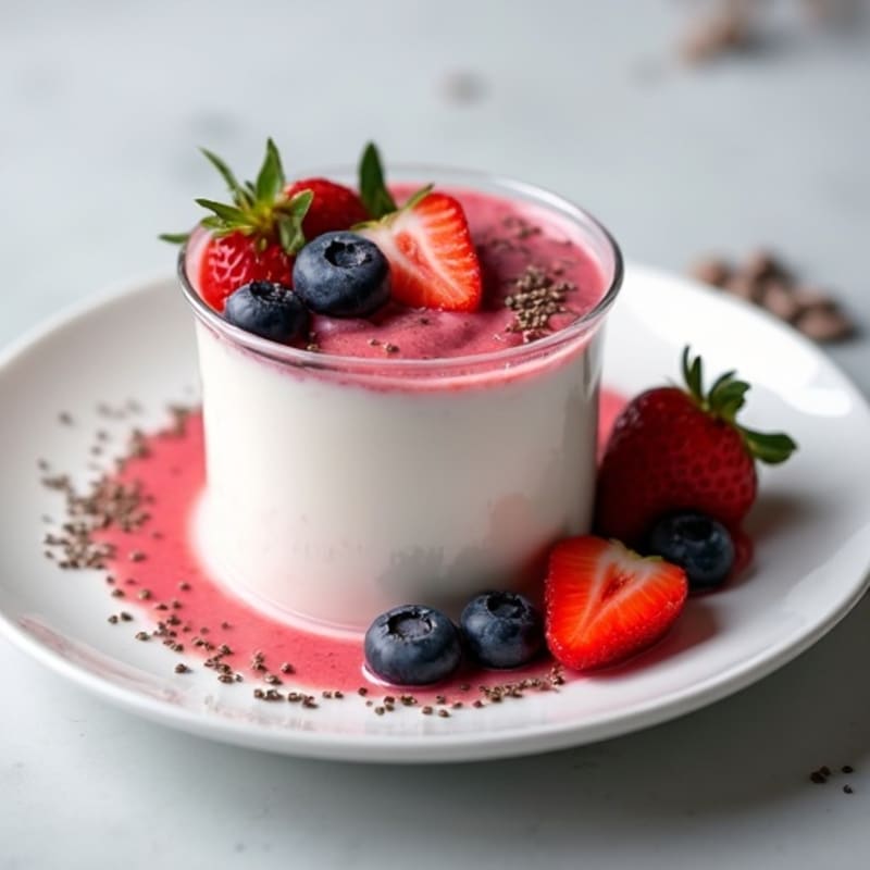 Silky Greek Yogurt Protein Pudding with Fresh Berries