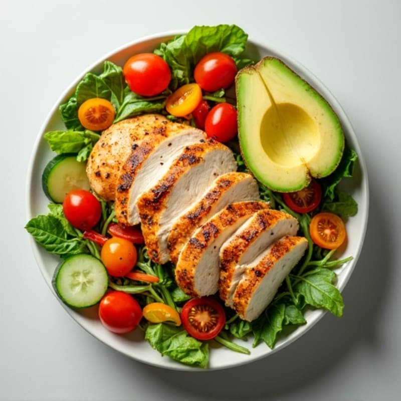 Healthy Rotisserie Chicken Salad with Crisp Veggies