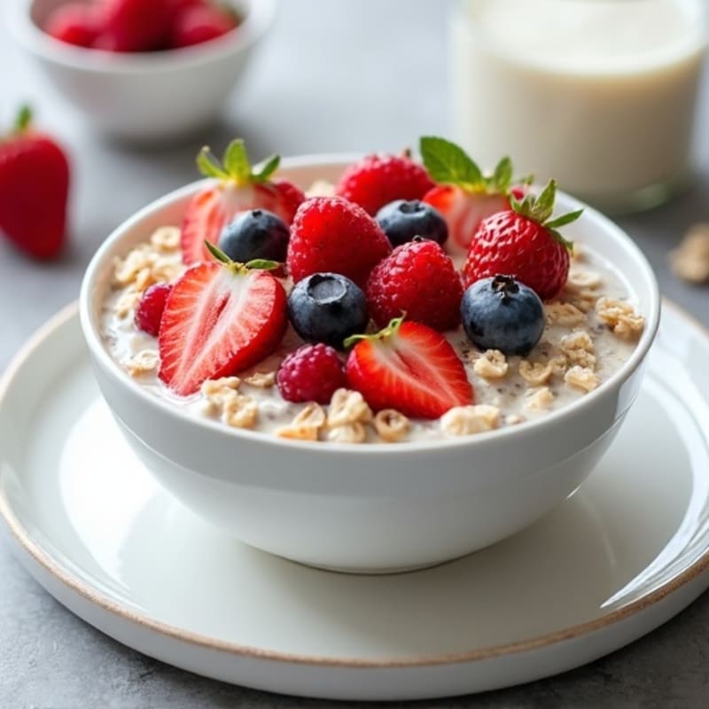 Vanilla-Berry Protein Overnight Oats