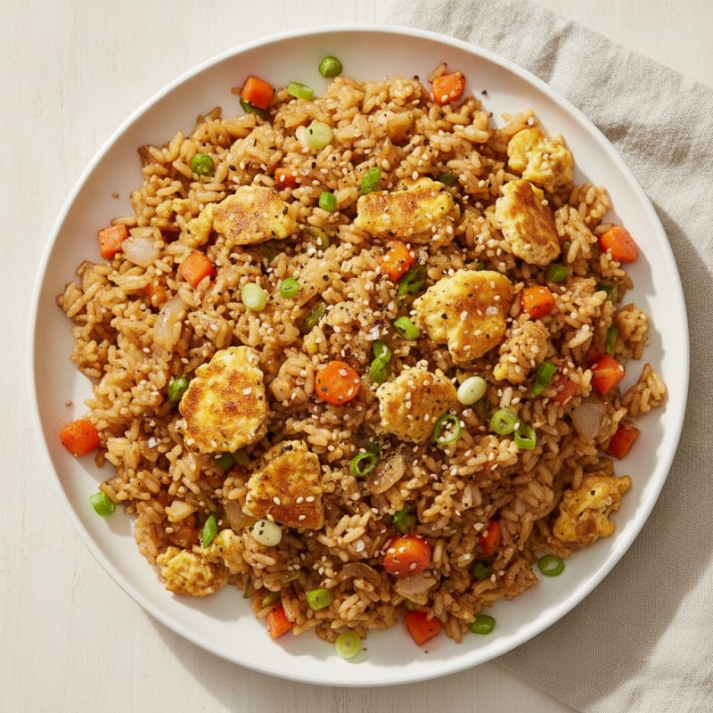 Garlic Sesame Fried Rice with Eggs
