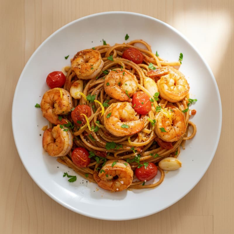 Spicy Calabrian Chili Shrimp Linguine