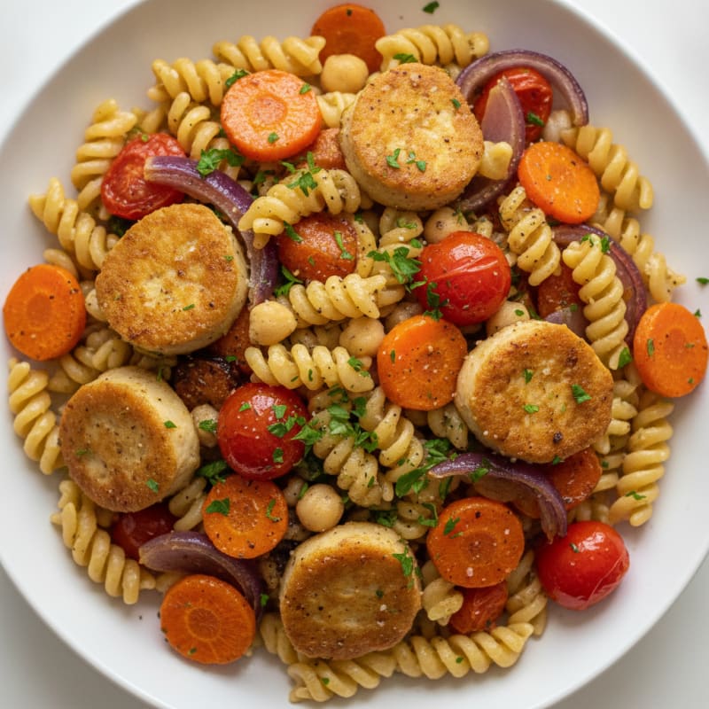 Quorn Pasta with Roasted Vegetables
