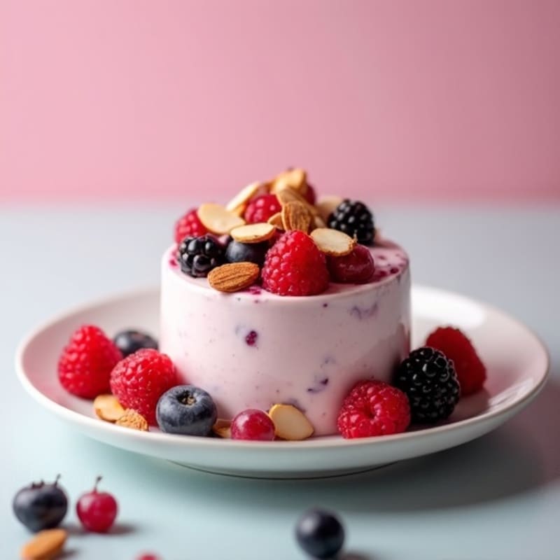 Silky Greek Yogurt Protein Mousse with Berries
