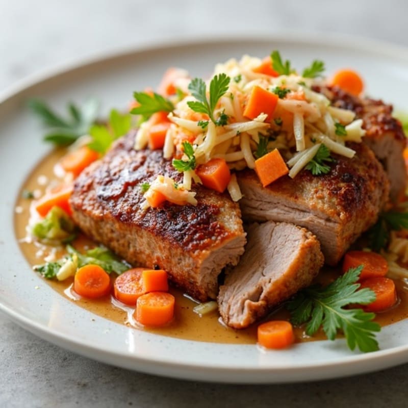 Lean Slow-Cooked Pulled Pork with Crunchy Cabbage Slaw