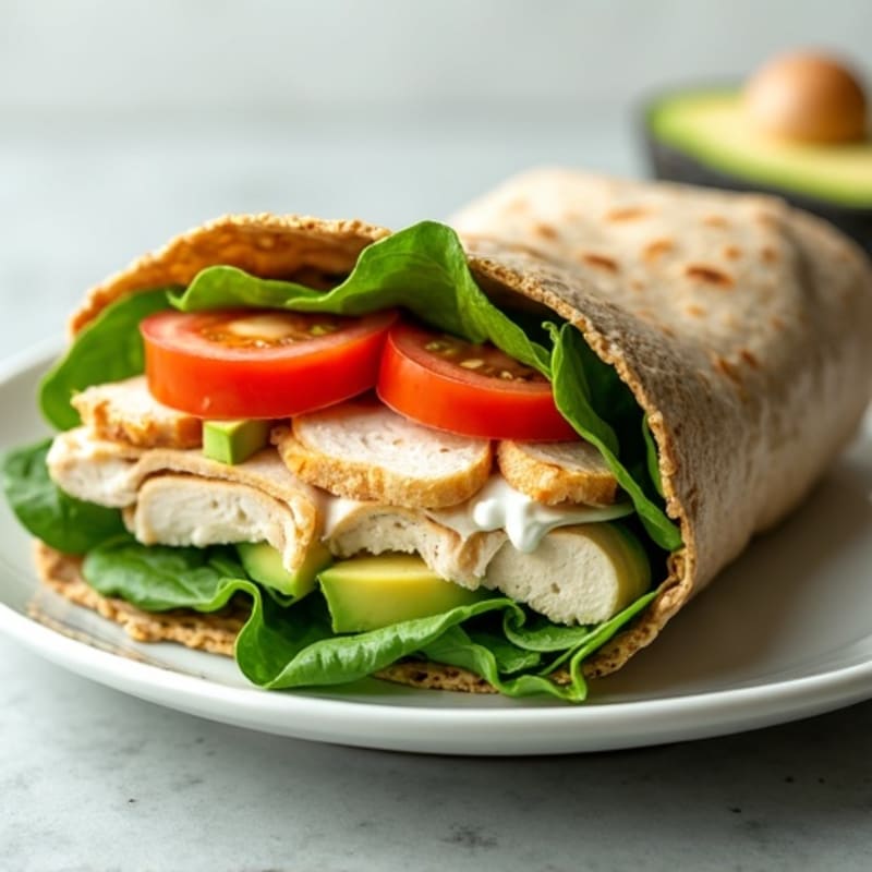 Lean Turkey and Creamy Avocado Wrap
