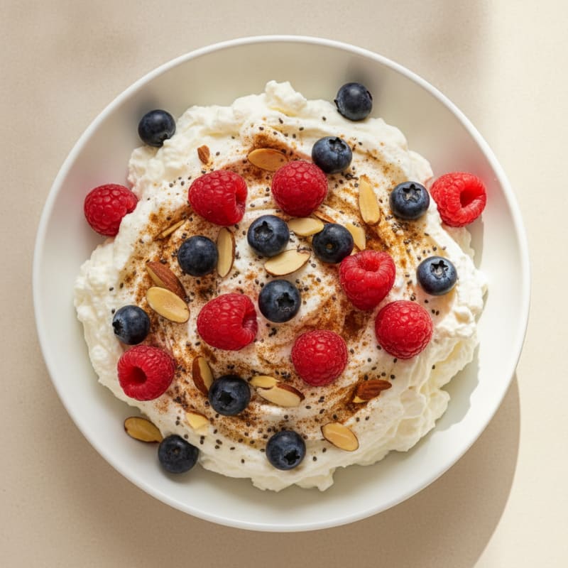 Whipped Cottage Cheese with Berries
