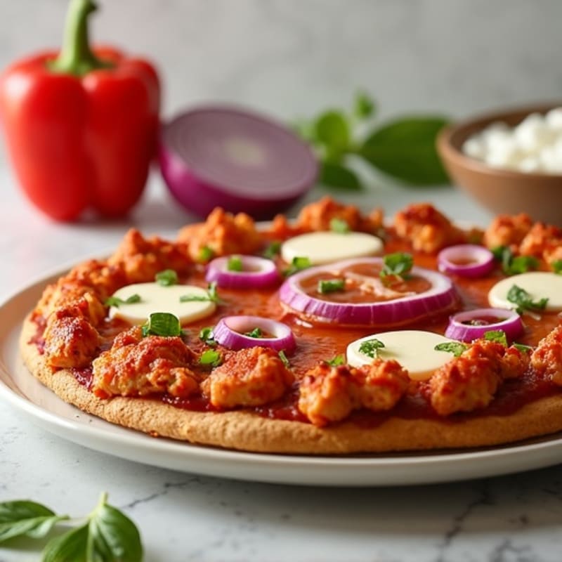 Crispy High-Protein BBQ Chicken Pizza