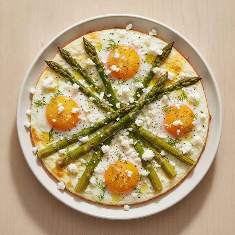 Baked Eggs with Roasted Asparagus
