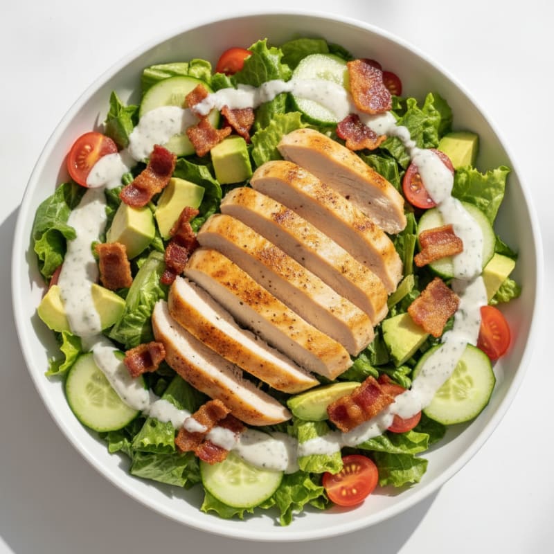 Chicken Ranch Salad with Crispy Bacon