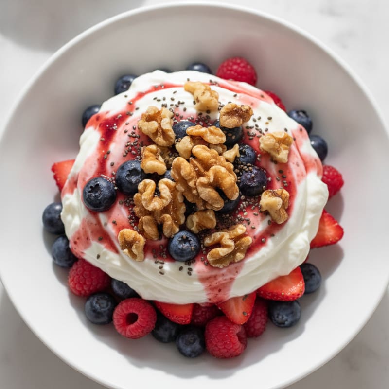 Creamy Greek Yogurt Protein Parfait with Mixed Berries
