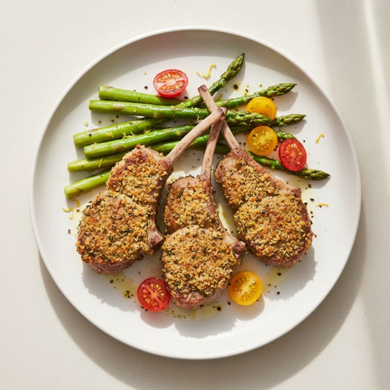Tender Herb-Crusted Lamb Chops with Zesty Lemon