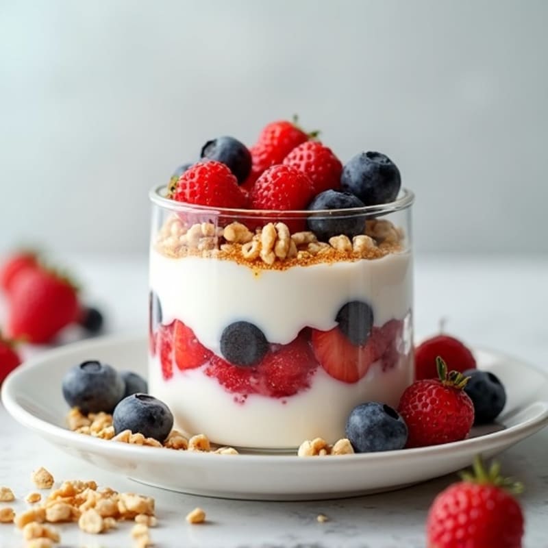 Creamy Greek Yogurt Protein Parfait with Mixed Berries