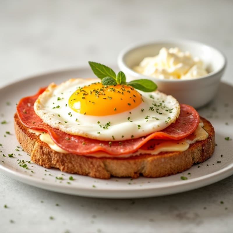 Turkey Pepperoni Egg and Cheese Toast with Mozzarella and Cottage Cheese