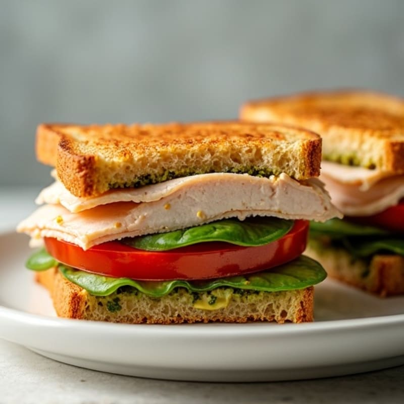 Crispy Turkey Pesto Panini