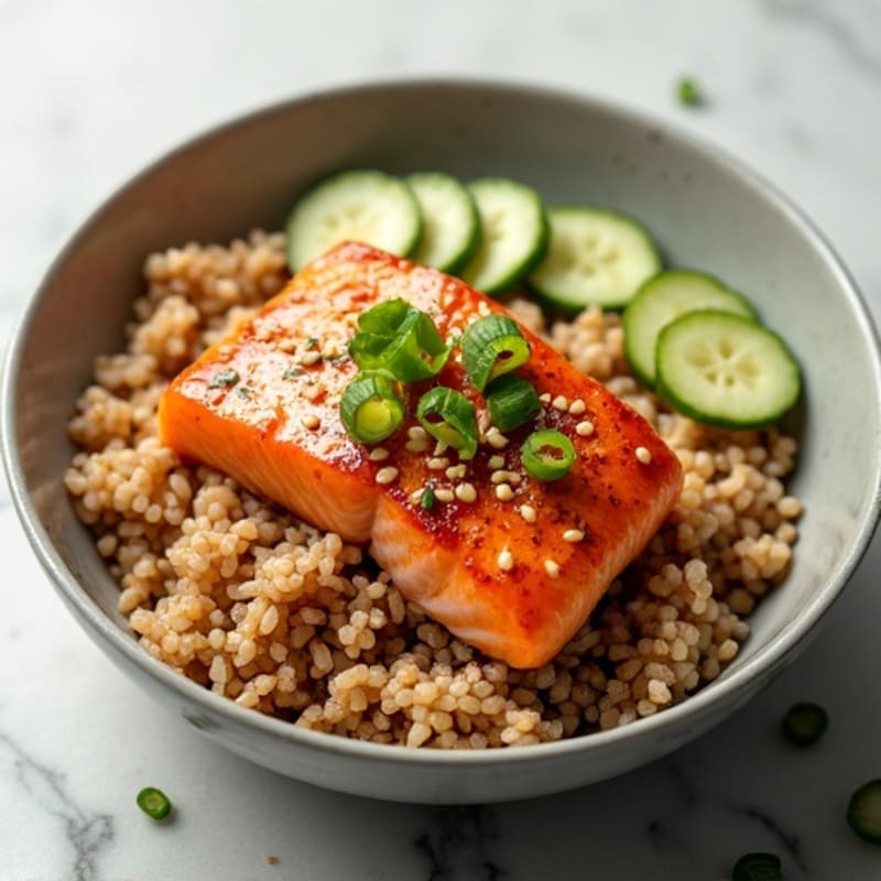 Ginger-Soy Glazed Salmon Rice Bowl