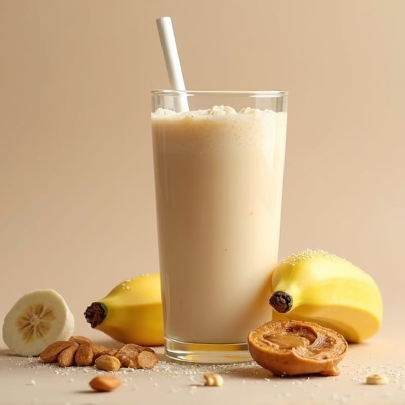 Creamy Banana Peanut Butter High-Protein Shake