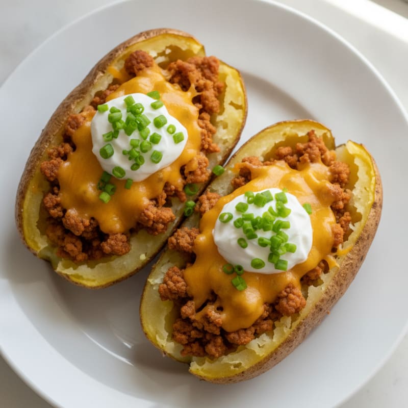 Loaded Baked Potatoes with Chives