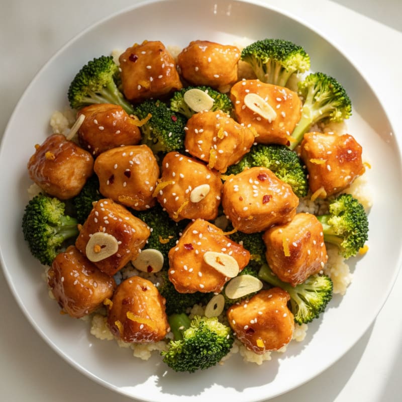 Baked Orange Chicken and Broccoli