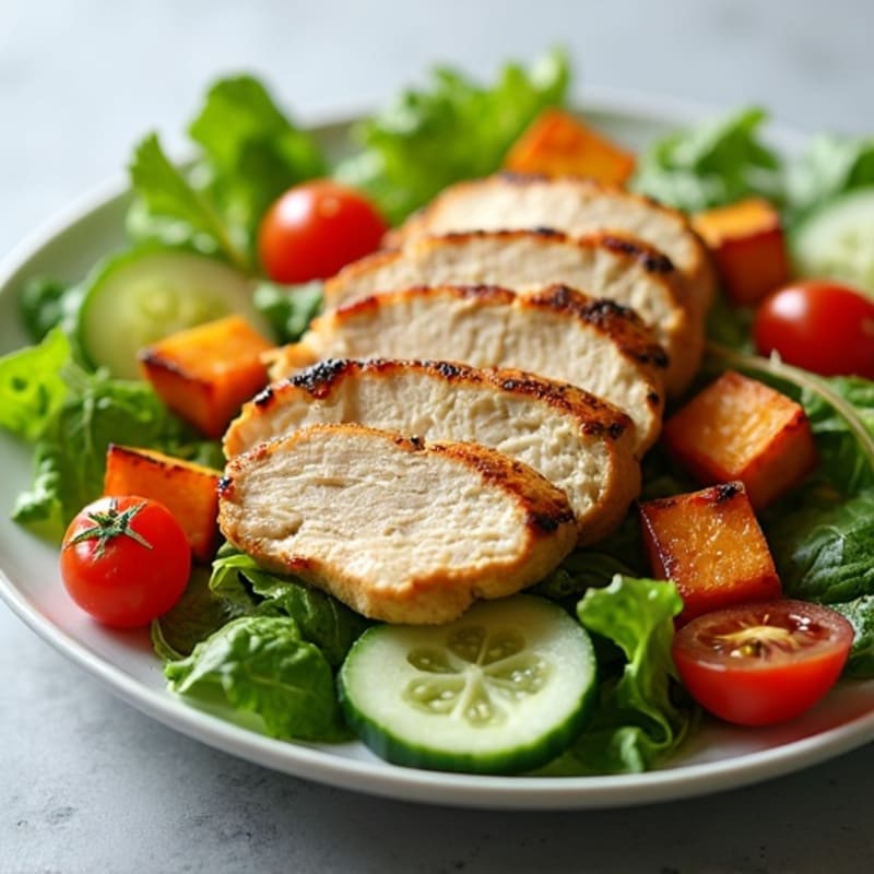 Grilled Chicken and Vegetable Salad with Lemon Vinaigrette