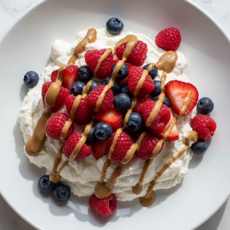 Silky Greek Yogurt Protein Mousse with Berries