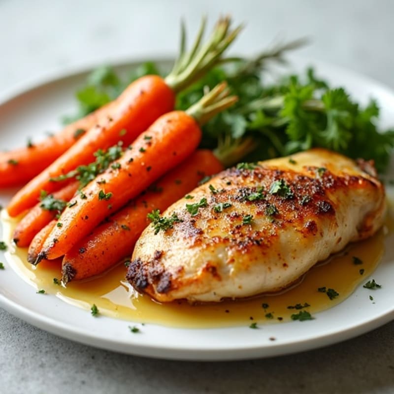 Herb-Baked Chicken with Crispy Roasted Root Vegetables
