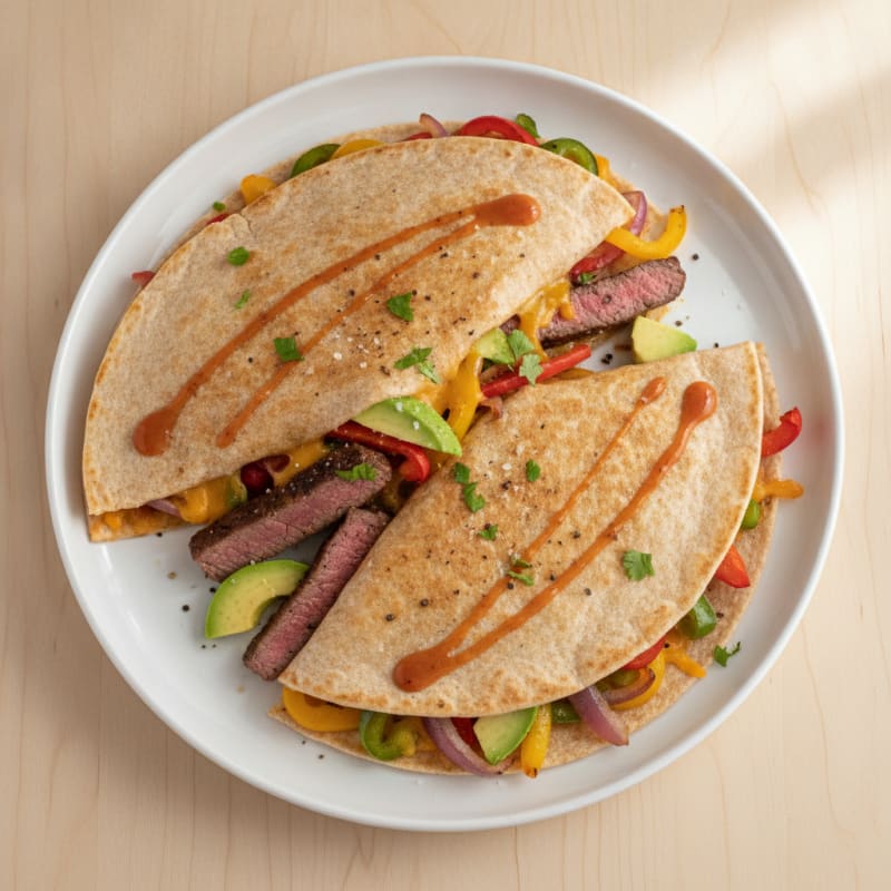 Seared Steak Quesadillas with Peppers