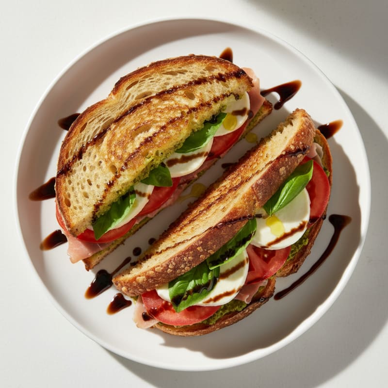Grilled Caprese Prosciutto Sandwich