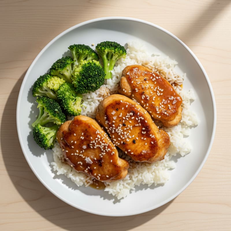 Crispy Teriyaki Glazed Chicken Thighs