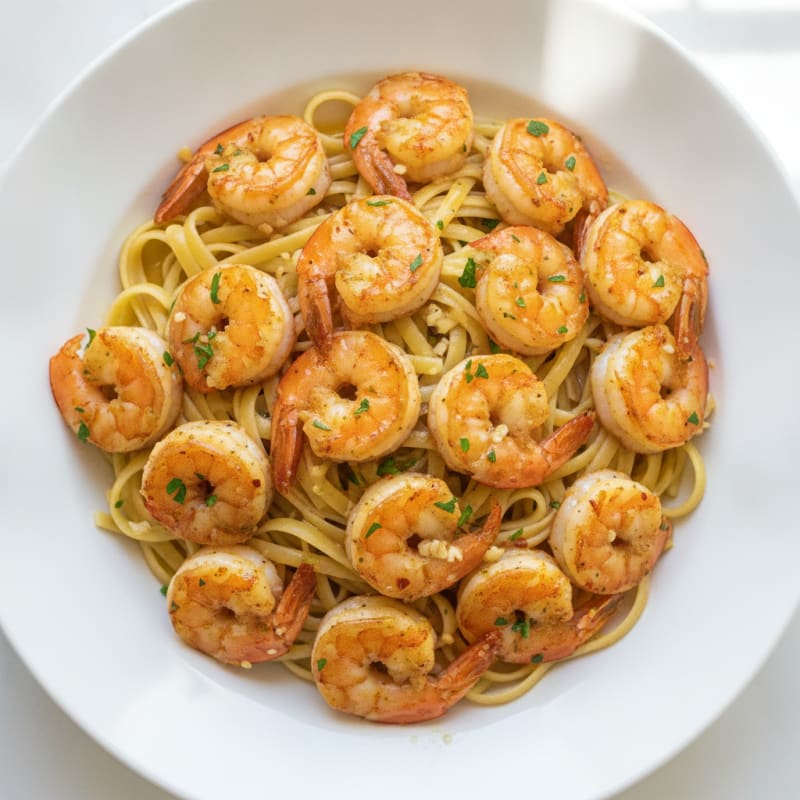 Garlic Butter Shrimp Scampi with Linguine