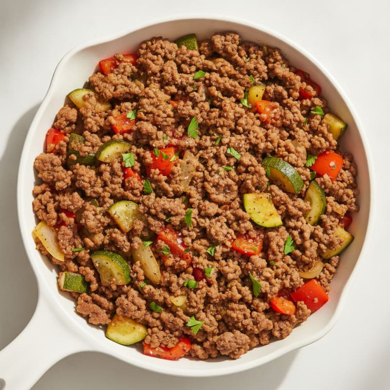 Savory Ground Beef and Vegetable Skillet