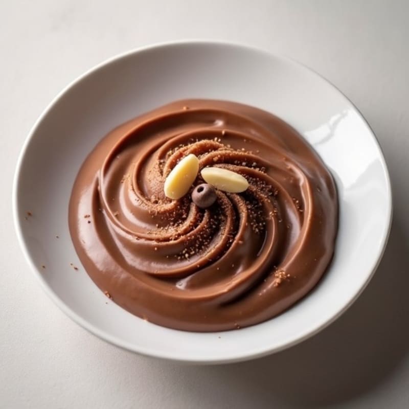 Silky Chocolate Protein Pudding with Almond Butter Swirl