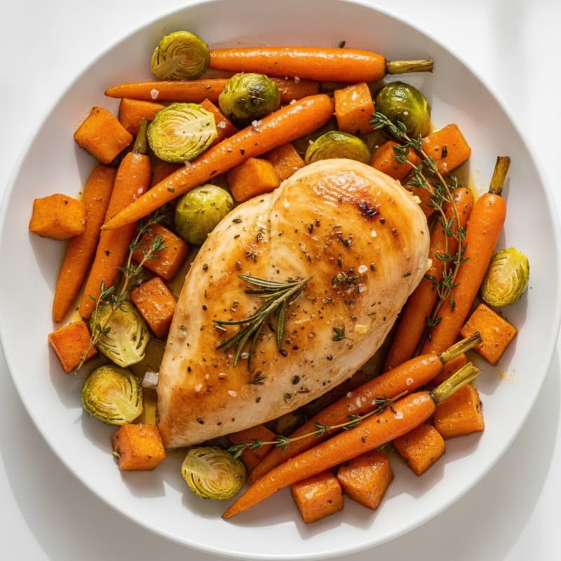 Savory Herb-Roasted Chicken with Root Vegetables