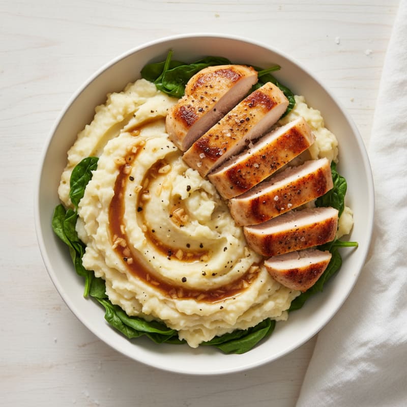 Creamy Garlic Mashed Potato Bowl