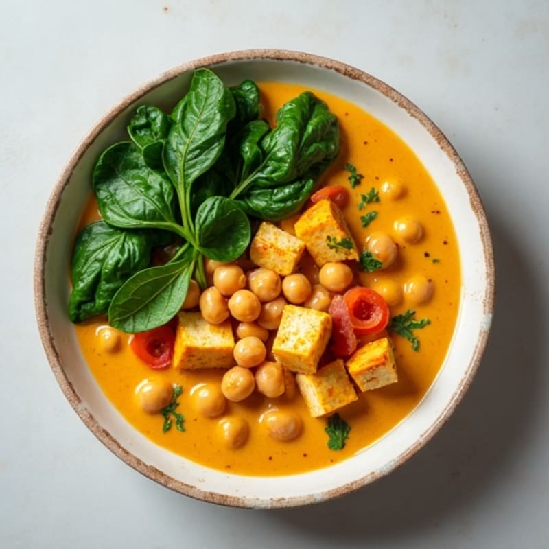 Creamy Chickpea and Spinach Curry