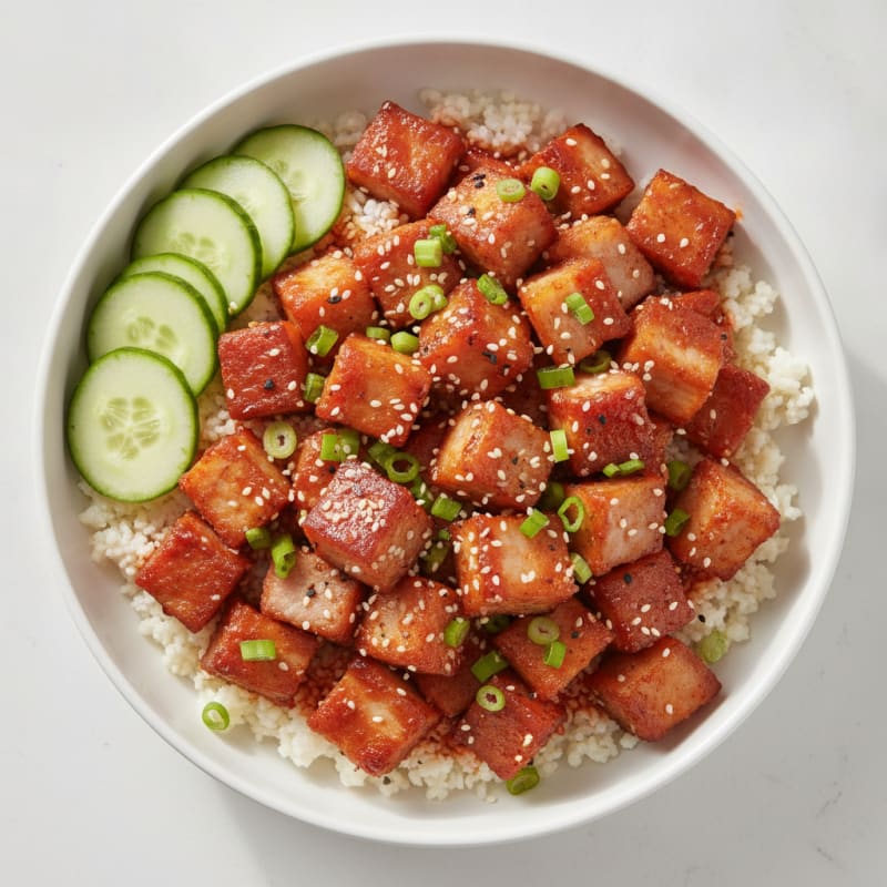 Spicy Gochujang Pork Belly Bowl