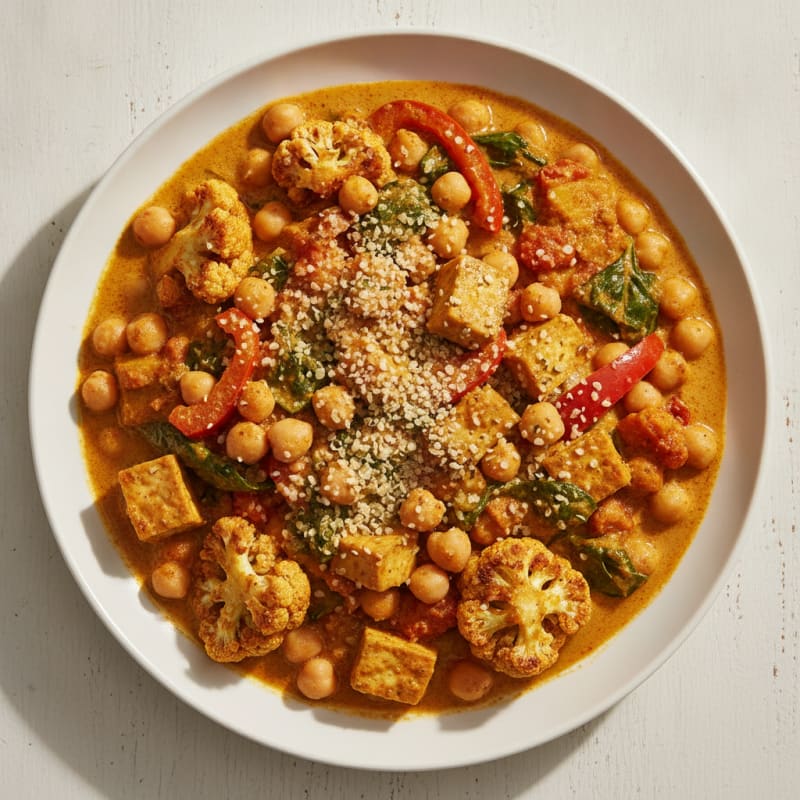 Roasted Vegetable and Chickpea Curry