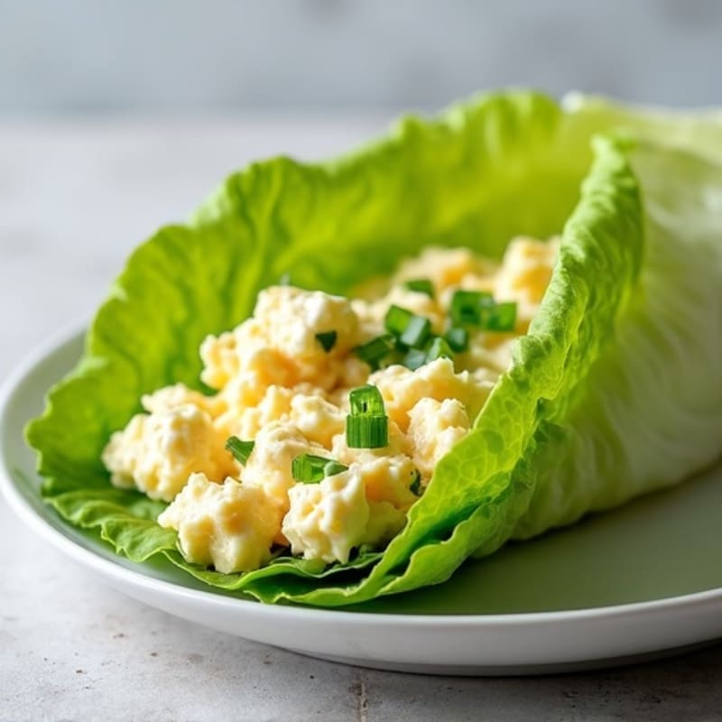 Creamy Greek Yogurt Egg Salad Lettuce Wrap