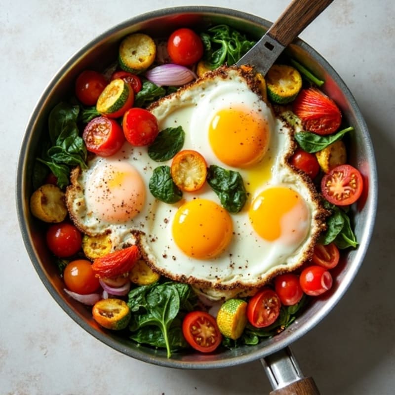 Sheet Pan Roasted Veggie and Egg Bake