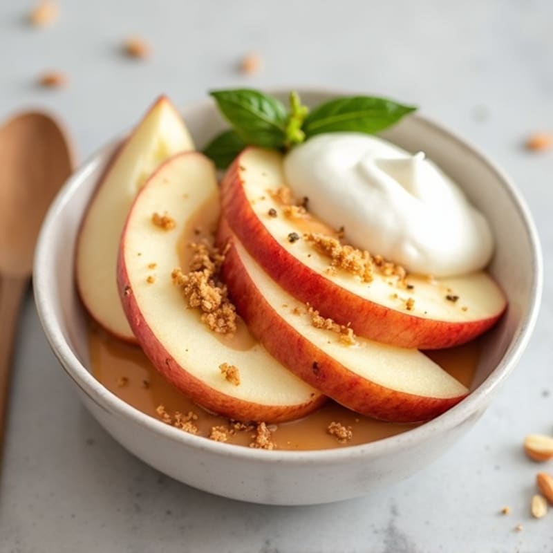 Fresh Apple Slices with Creamy Almond Butter