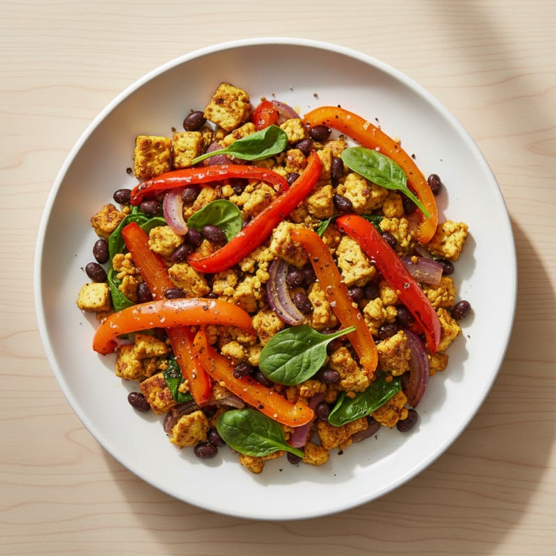 Tofu Scramble with Roasted Vegetables