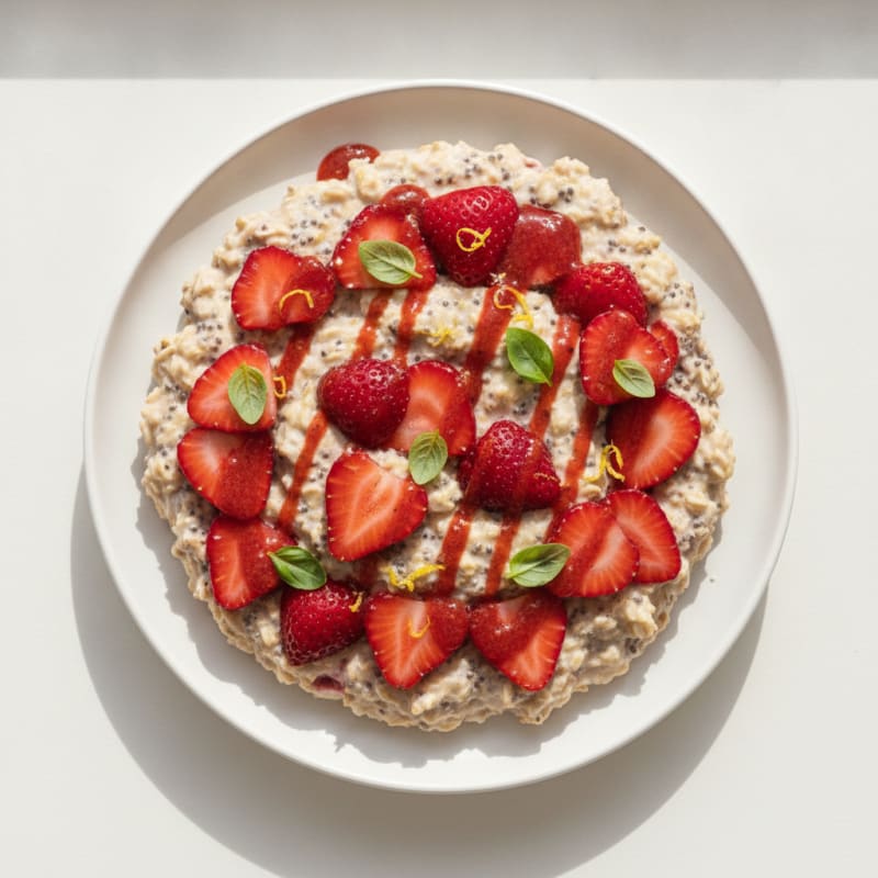 Strawberry Shortcake Overnight Oats