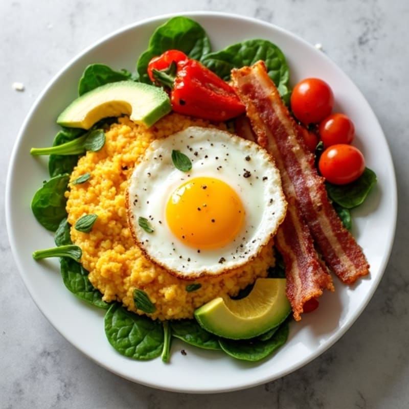 Crispy Bacon and Avocado Scramble